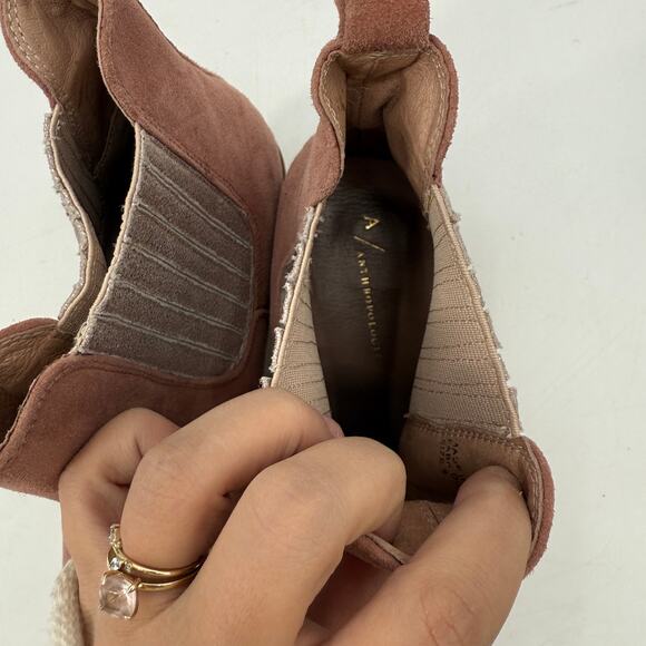 Anthropologie pink suede chelsea booties - Picture 6 of 6